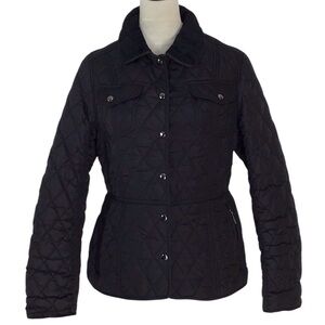 Weatherproof Black Quilted Snap Closure Jacket Size Medium